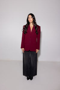 Burgundy Amelia Blazer