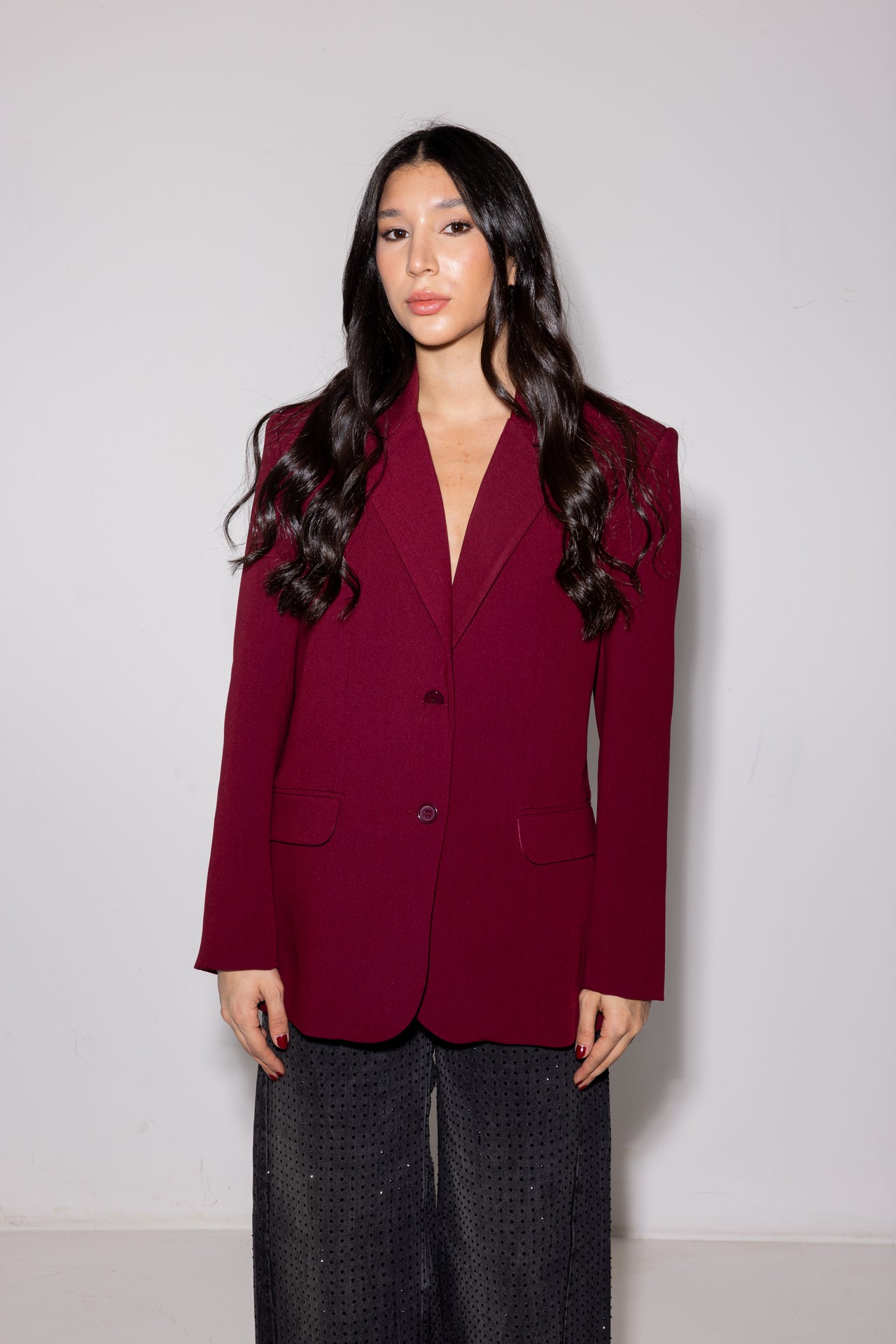 Burgundy Amelia Blazer