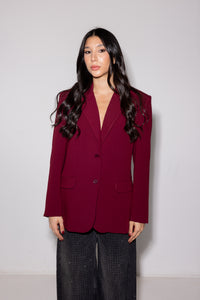 Burgundy Amelia Blazer